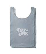 Day-Me Bag - A grey foldable tote bag with a white Day-Me logo and Ringke branding on a white background.