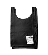 Day-Me Bag - Black reusable tote bag with a white receipt-style graphic label printed on the front.