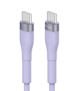 Ringke Fast Charging Pastel Cable - C Type-C Type - Ringke Fast Charging Pastel Cable - Two pastel purple USB-C cable ends with metallic silver connectors and Ringke branding.