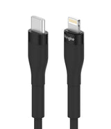 Ringke Fast Charging Pastel Cable - C Type-Lightning - Black USB-C to Lightning cable with Ringke branding.