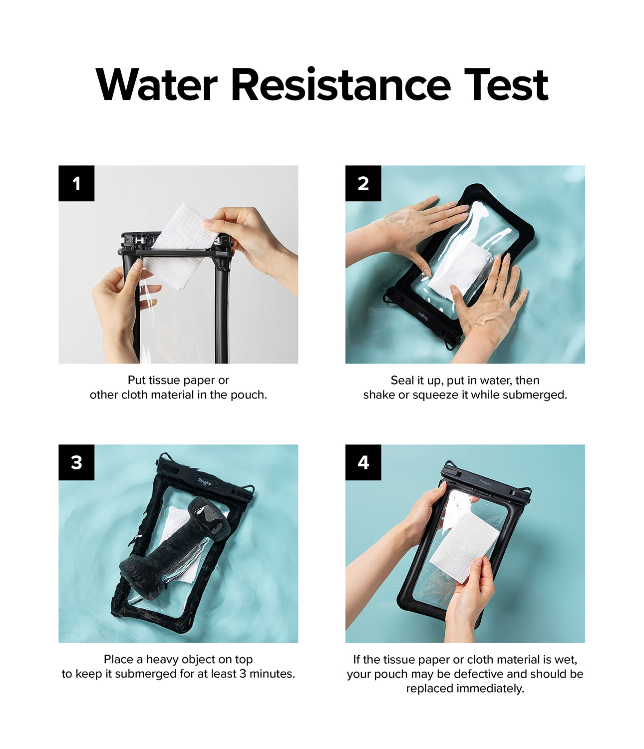 Ringke Waterproof Pouch Case | Floating - One Touch Lock - Floating Air Pockets - Large storage capacity