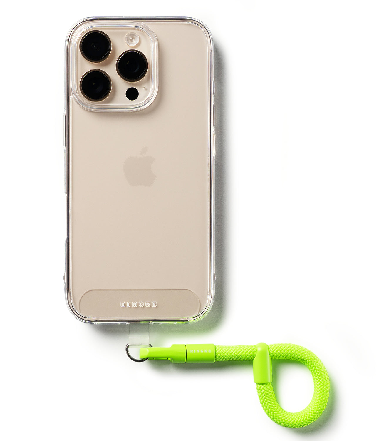 Holder Link Flow Finger Ring Front view | Neon Green