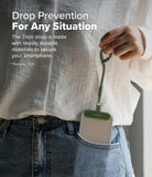 Ringke Holder Link Flow Finger RIng shown in use, featureing a 7mm thick durable strap securely attached to a smartphone for drop prevention in everyday situation
