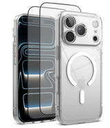 [Bundle] iPhone 17 Pro | Fusion Magnetic - iPhone 17 Pro | Fusion Magnetic - Clear magnetic phone case and screen protector displayed on an iPhone 17 Pro.