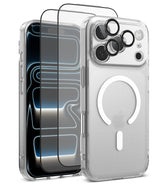 [Bundle] iPhone 17 Pro Max | Fusion Magnetic - iPhone 17 Pro Max | Fusion Magnetic - Clear magnetic case with screen protectors and lens rings for iPhone 17 Pro Max.