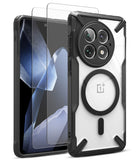 [Bundle] OnePlus 13 | Fusion-X Magnetic - Bundle: OnePlus 13 | Fusion-X Magnetic - OnePlus 13 with a clear, rugged black magnetic case and screen protector.