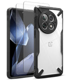 [Bundle] OnePlus 13 | Fusion-X - Bundle: OnePlus 13 | Fusion-X - OnePlus 13 phone in a clear Fusion-X case with a screen protector overlay.