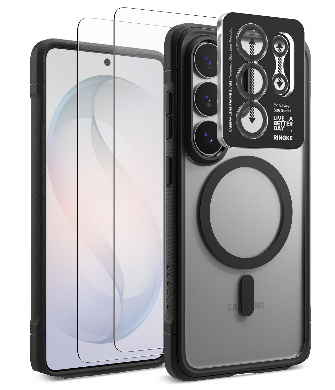 group-+ Screen Protector & Camera Lens Frame Glass (2P)
