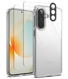 [Bundle] Galaxy A57 | Fusion - Clear phone case and screen protector for Samsung Galaxy A57 with a separate camera lens cover.