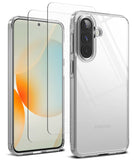 [Bundle] Galaxy A57 | Fusion - Clear phone case and screen protector displayed with a Samsung Galaxy A57 smartphone.