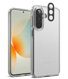 [Bundle] Galaxy A57 | Fusion - Galaxy A57 | Fusion - Clear phone case on a Galaxy A57 with a separate black camera lens protector overlay.