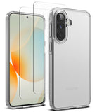 [Bundle] Galaxy A57 | Fusion - Clear matte phone case and screen protector for Galaxy A57 shown from front and back.