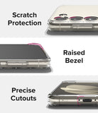 Galaxy S23 Plus Case | Fusion Magnetic Matte - Three close-up views showing camera protection, raised bezels, and precise port cutouts.