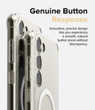 Galaxy S23 Plus Case | Fusion Magnetic Matte - Two clear phone cases stacked, highlighting precise side button design.