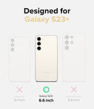 Galaxy S23 Plus Case | Fusion Magnetic Matte - Comparison chart showing Galaxy S23+ is the correct fit for the case.