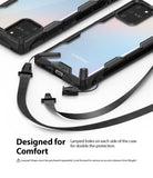Ringke Fusion-X Case for Galaxy S10 Lite, Black, Lanyard Holes, Designed for Comfort