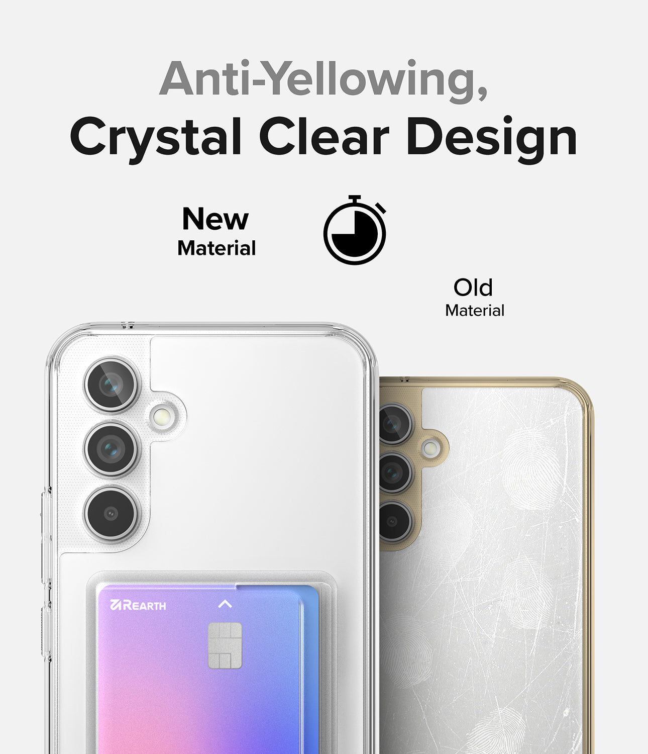 Anti-Yellowing crystal clear design