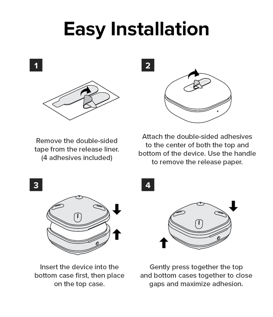 Galaxy Buds FE / 2 Pro / Buds 2 / Galaxy Buds Pro / Live Case | Onyx - Easy Installation