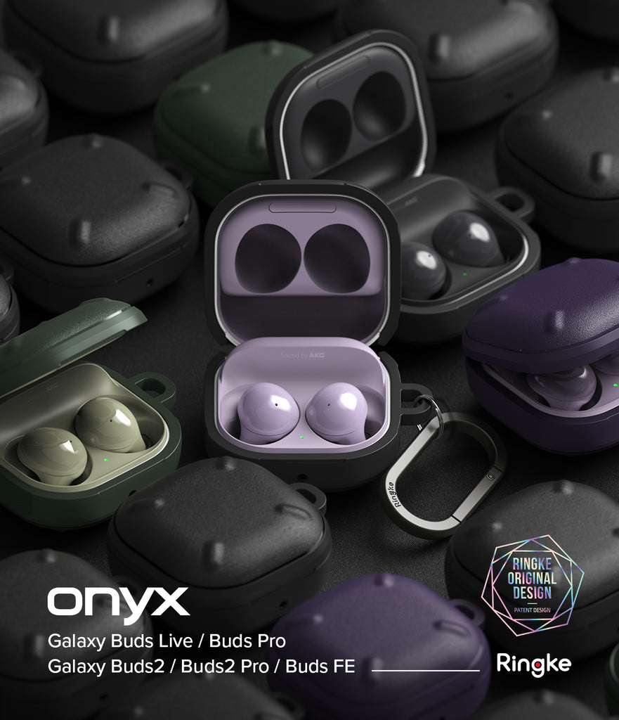Galaxy Buds FE / 2 Pro / Buds 2 / Galaxy Buds Pro / Live Case | Onyx - By Ringke