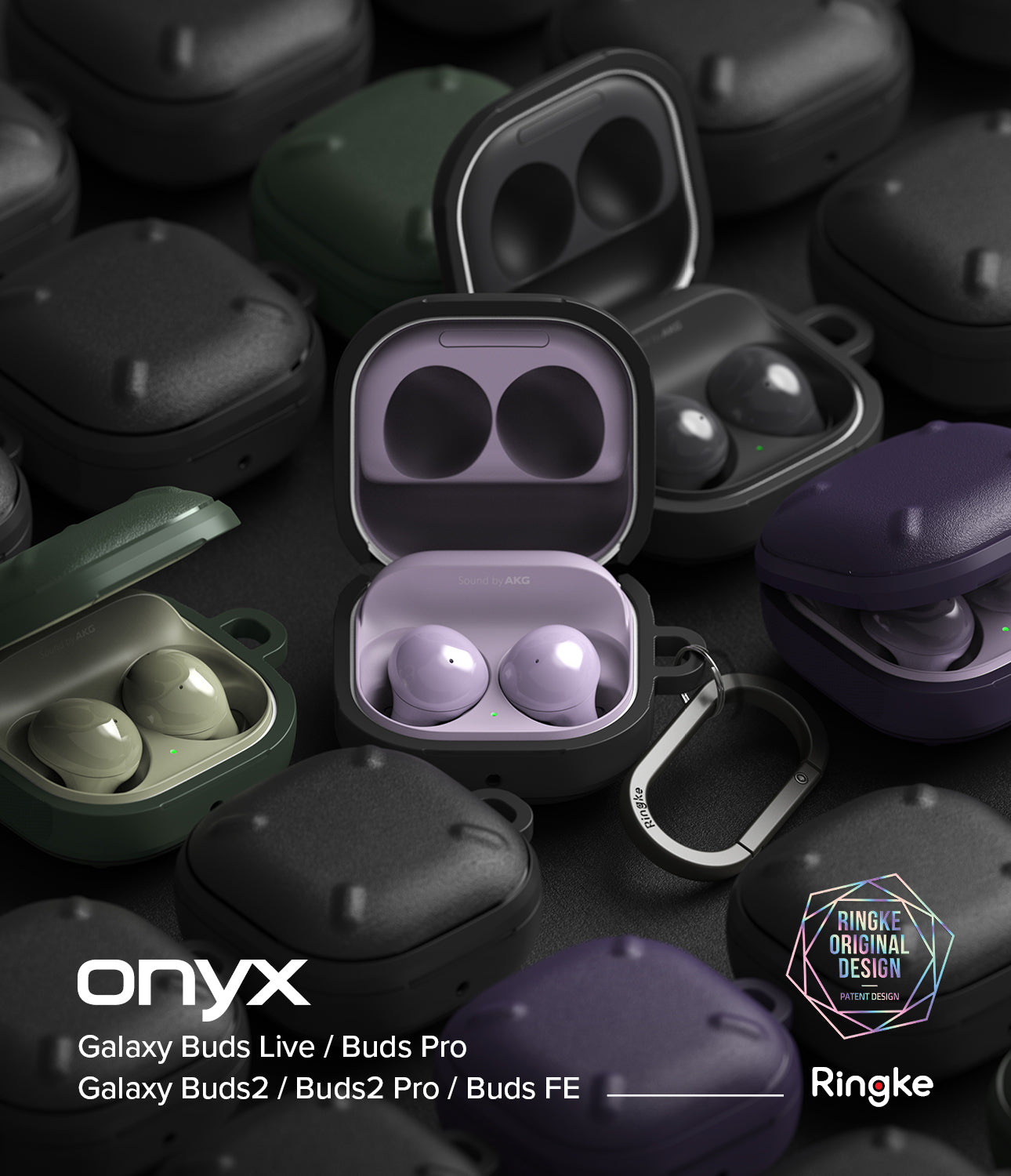 Galaxy Buds FE / 2 Pro / Buds 2 / Galaxy Buds Pro / Live Case | Onyx