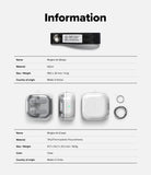 Galaxy Buds 4 Pro / 4 Case | Air - Product information chart for Ringke Air strap and clear case with technical specifications.