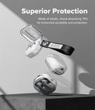Galaxy Buds 4 Pro / 4 Case | Air - Clear TPU protective cases for Galaxy Buds floating with a black branded strap.