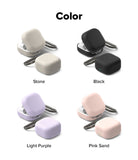 Galaxy Buds 4 Pro / 4 Case | Silicone - Four color options of silicone cases for Galaxy Buds in stone, black, purple, and pink.