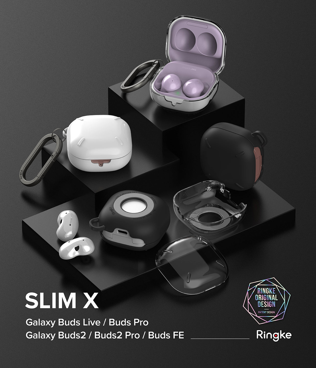 Galaxy Buds FE / 2 Pro / Buds 2 / Galaxy Buds Pro / Live Case | Slim-X - By Ringke