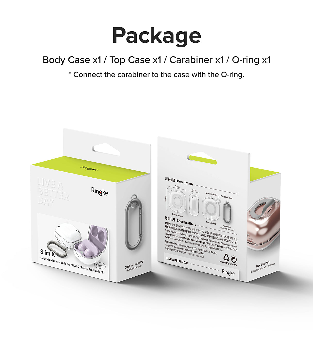 Galaxy Buds FE / 2 Pro / Buds 2 / Galaxy Buds Pro / Live Case | Slim-X - Package