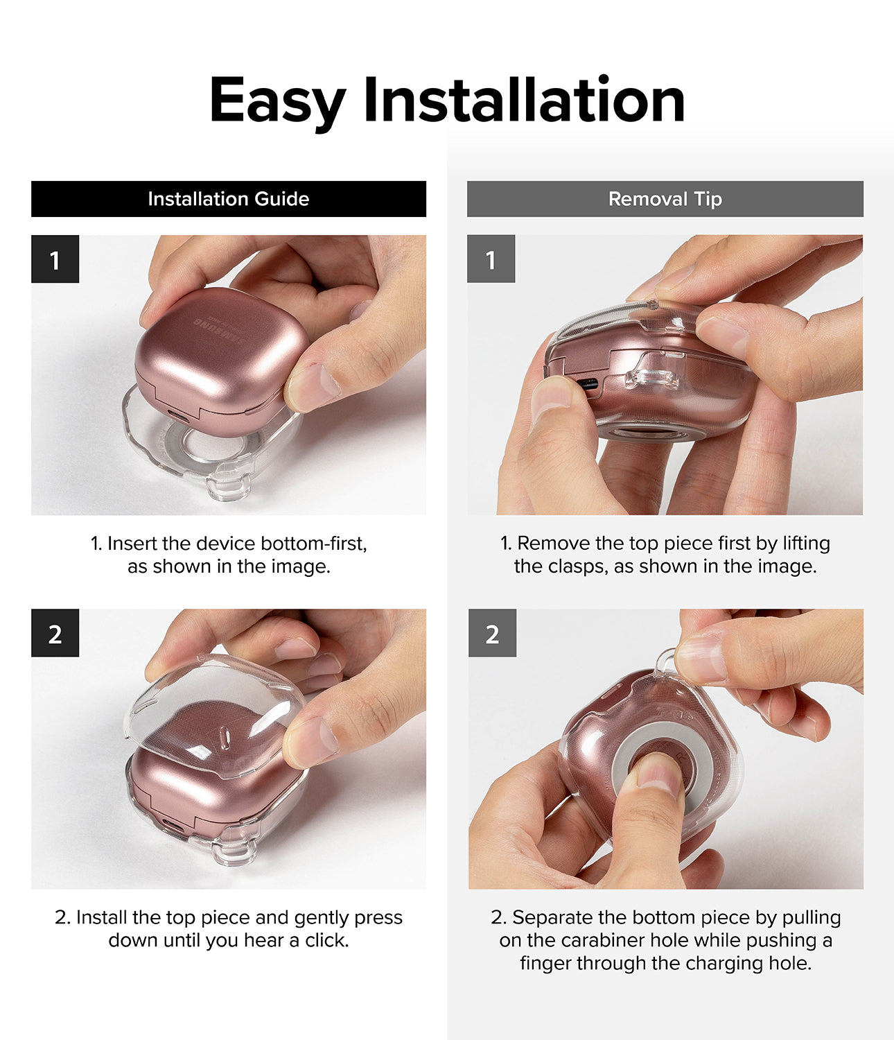 Galaxy Buds FE / 2 Pro / Buds 2 / Galaxy Buds Pro / Live Case | Slim-X - Easy Installation