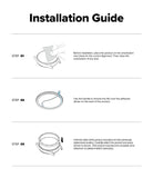Forerunner 265 | Bezel Styling - Three-step illustrated guide showing how to clean, peel, and attach a watch bezel cover.