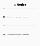 Google Pixel 10a Case | Onyx - A notice stating that related accessories are sold separately and third-party compatibility.