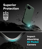 [Bundle] Google Pixel 10a Case | Onyx - Google Pixel 10a Case | Onyx - Onyx phone case floating above rocky terrain with military-grade protection and air pocket corner detail.