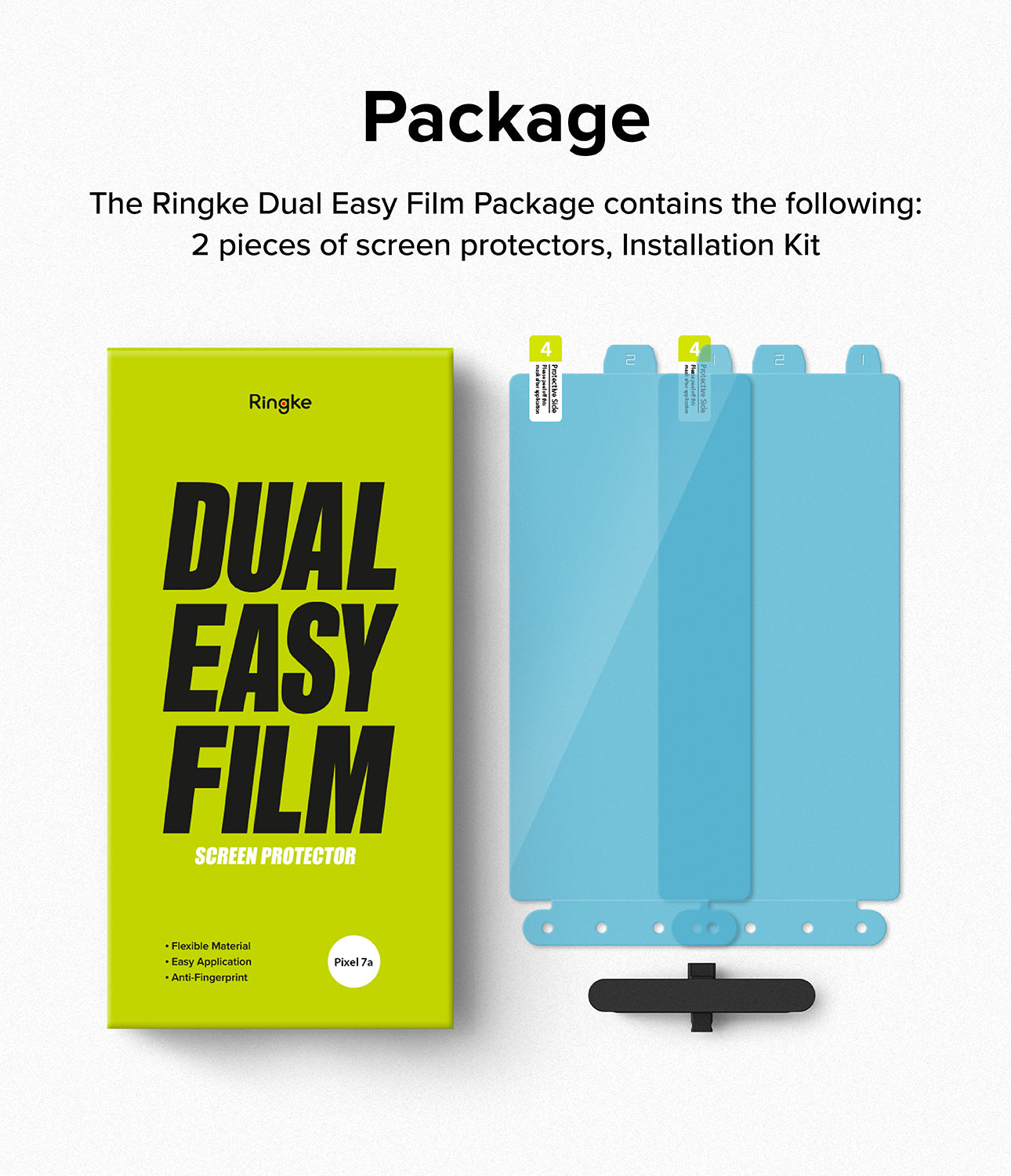 Google Pixel 7a Screen Protector | Dual Easy Film [2P]-Package