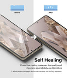 Google Pixel 8 Pro Screen Protector | Dual Easy Film-Self Healing Protective coating preserves that quality and clearness against daily use blemishes. Before and after comparison.