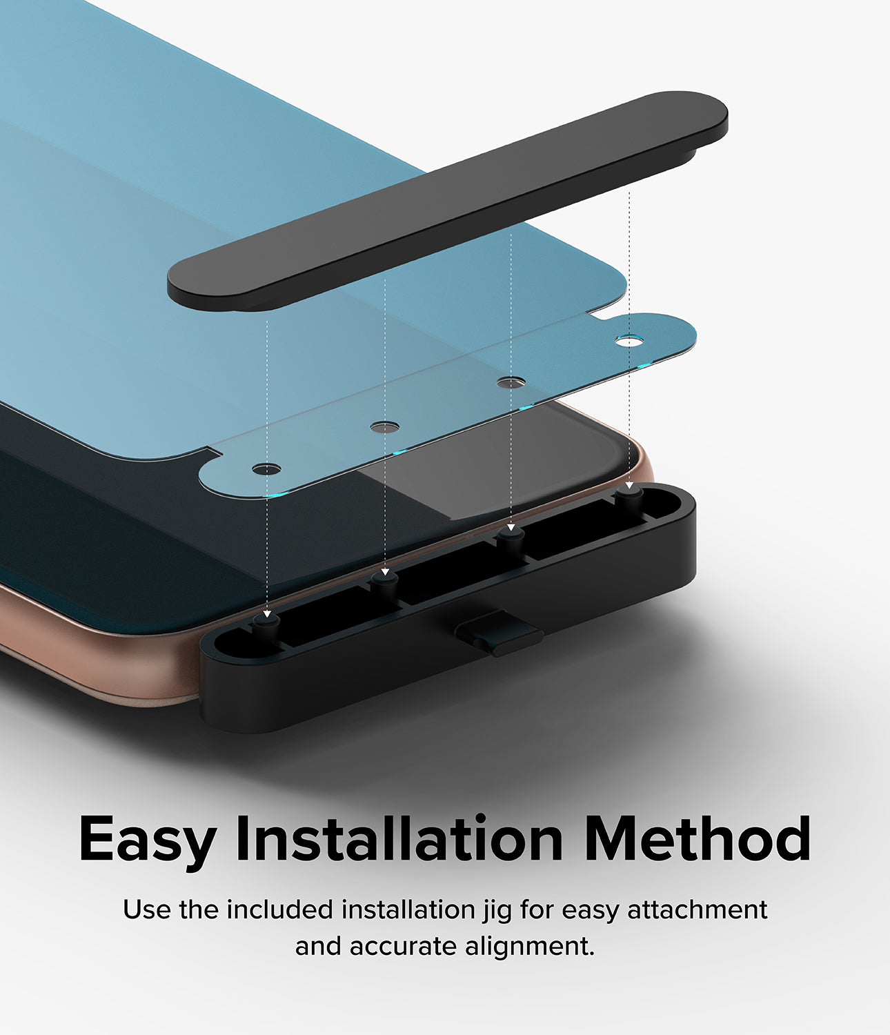 Google Pixel 8 Screen Protector | Dual Easy Film-Easy Installation Method. Use the included installation jig for easy attachment and accurate alignment.