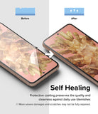 Google Pixel 8 Screen Protector | Dual Easy Film-Self Healing Protective coating preserved the quality and clearness against daily use blemishes. Before and after comparison.
