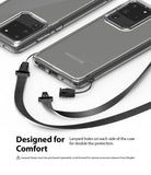 Ringke Galaxy S20 Ultra Case, FUSION, CLEAR, lanyard hole