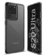 Galaxy S20 Ultra Case | Fusion - Clear protective phone case shown from front and back angles on a Galaxy S20 Ultra.