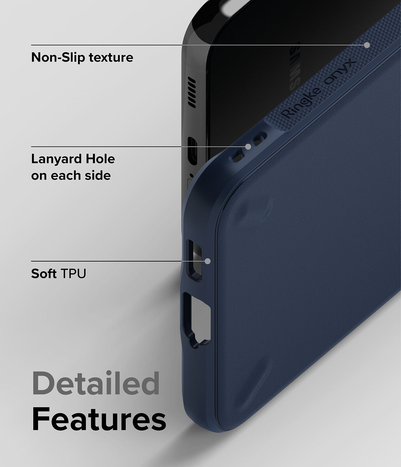 Galaxy S22 Plus Case Bundle | Ringke Onyx Case + Screen Protector