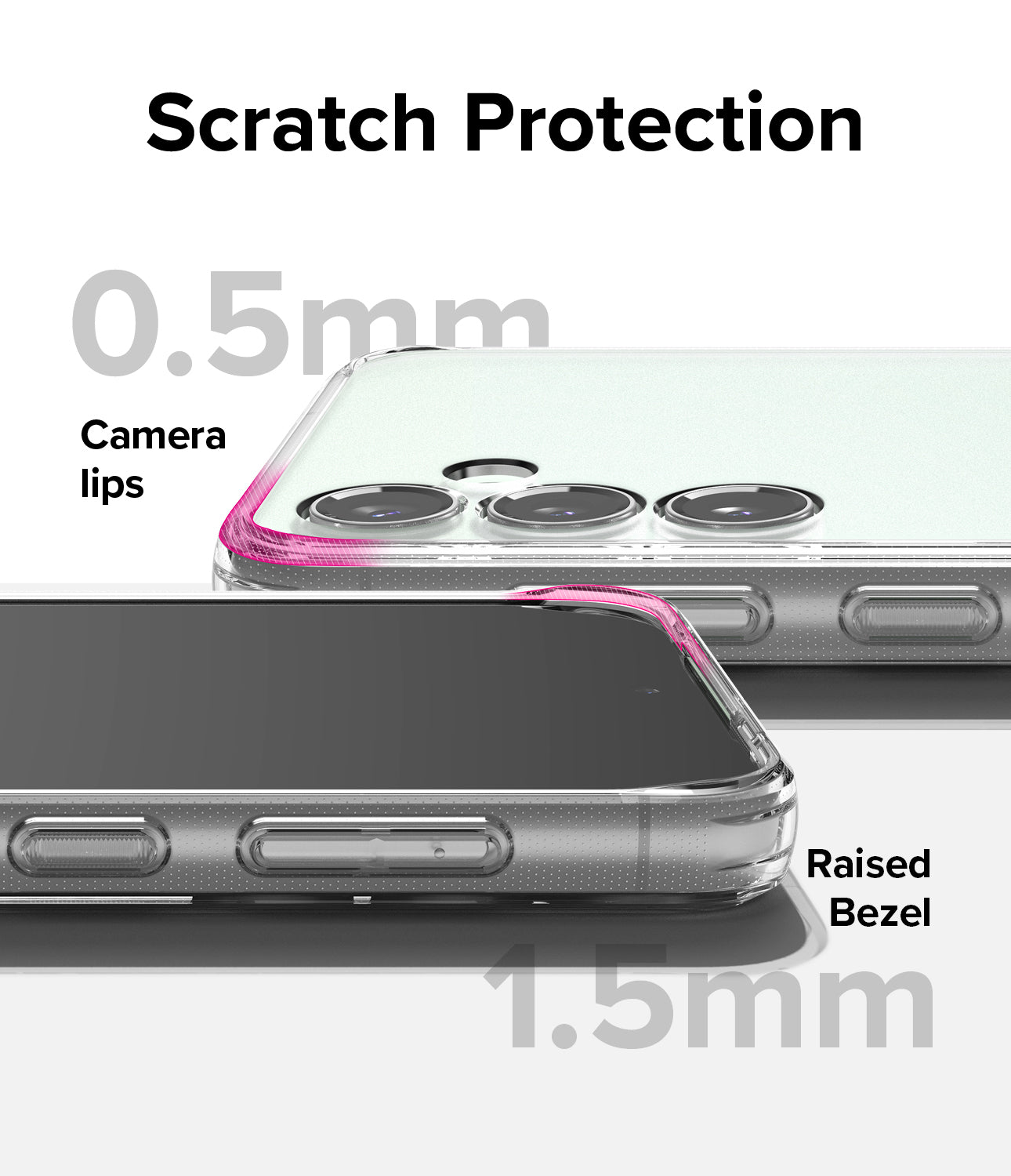 Galaxy S23 FE Case | Fusion-Matte Clear - Scratch Protection Camera Lips and Raised Bezel.