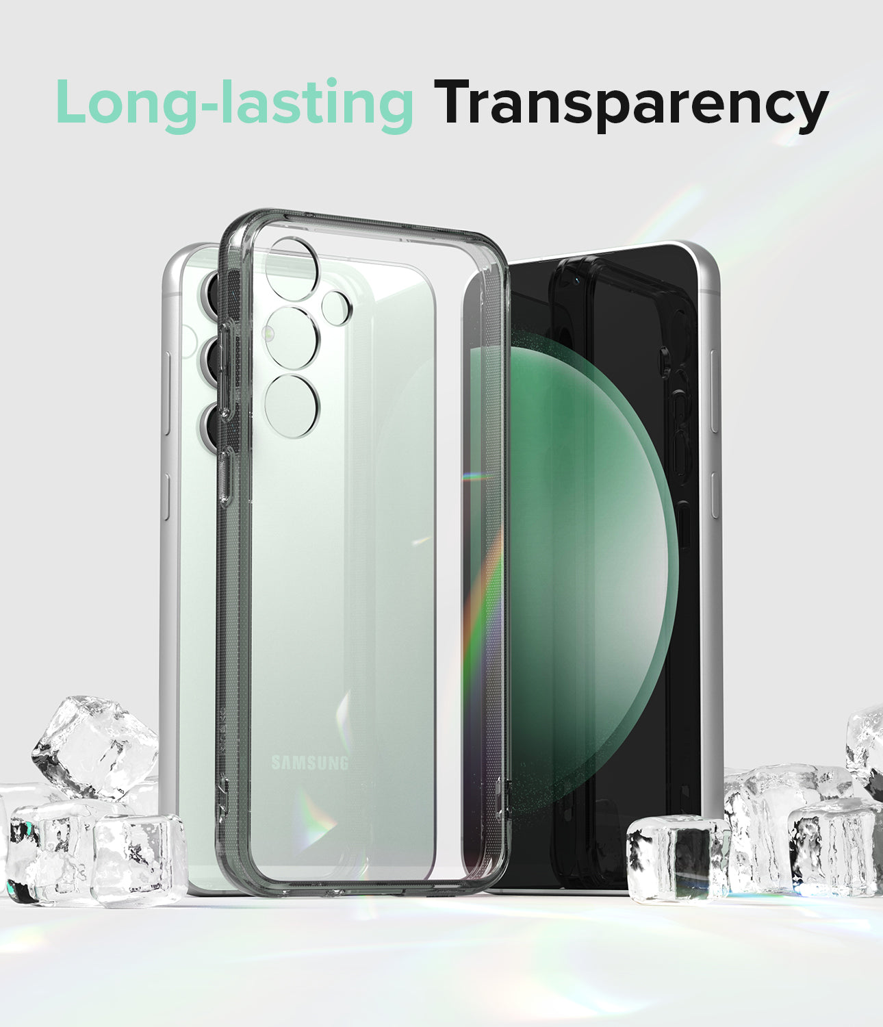 Galaxy S23 FE Case | Fusion-Smoke Black - Long-lasting Transparency
