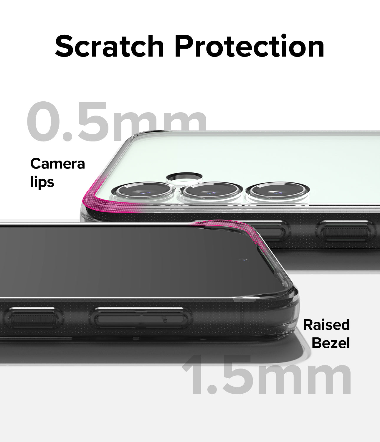 Galaxy S23 FE Case | Fusion-Smoke Black - Scratch Protection Camera Lips and Raised Bezel.