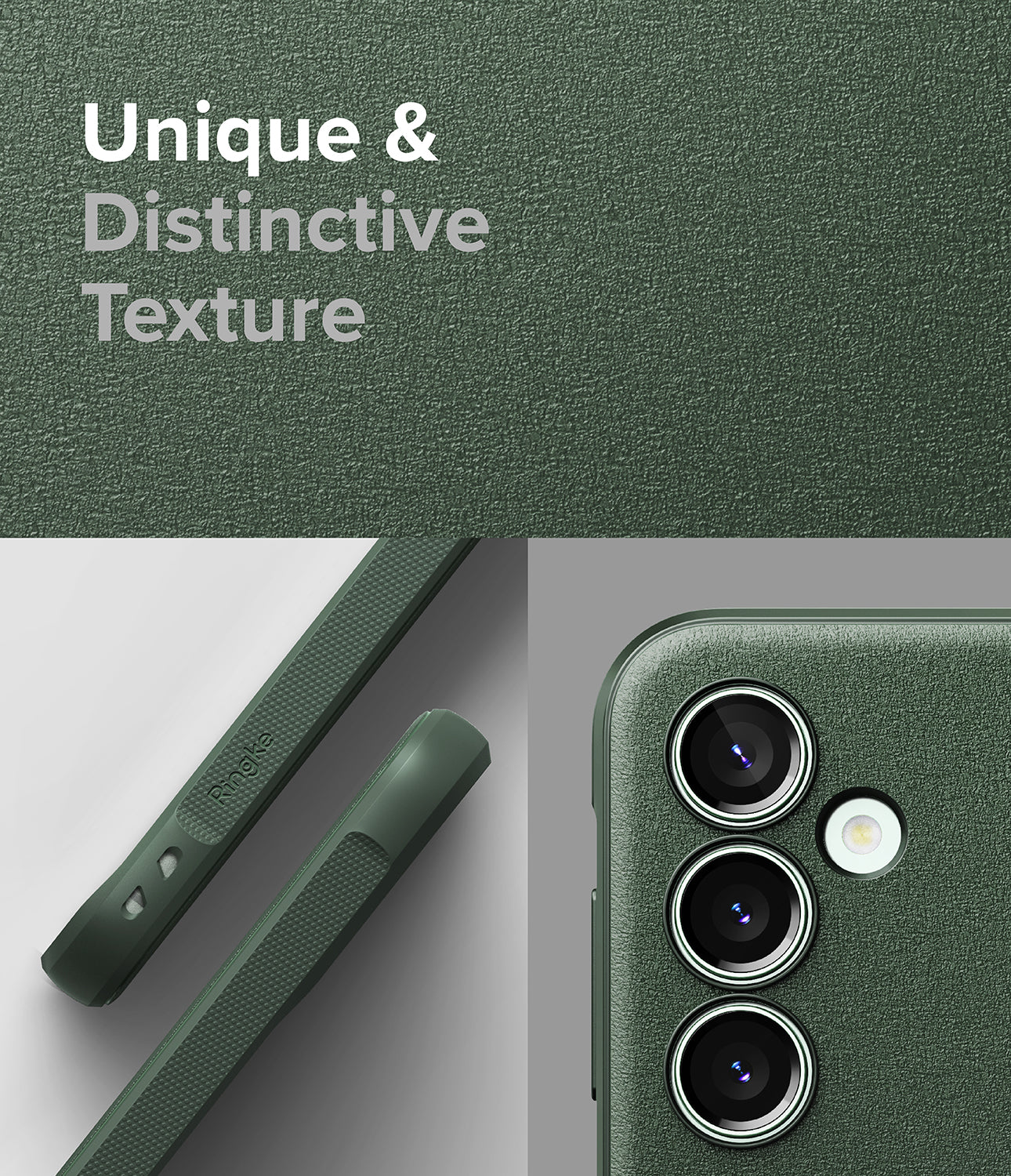 Galaxy S23 FE Case | Onyx-Dark Green - Unique and Distinctive Texture.