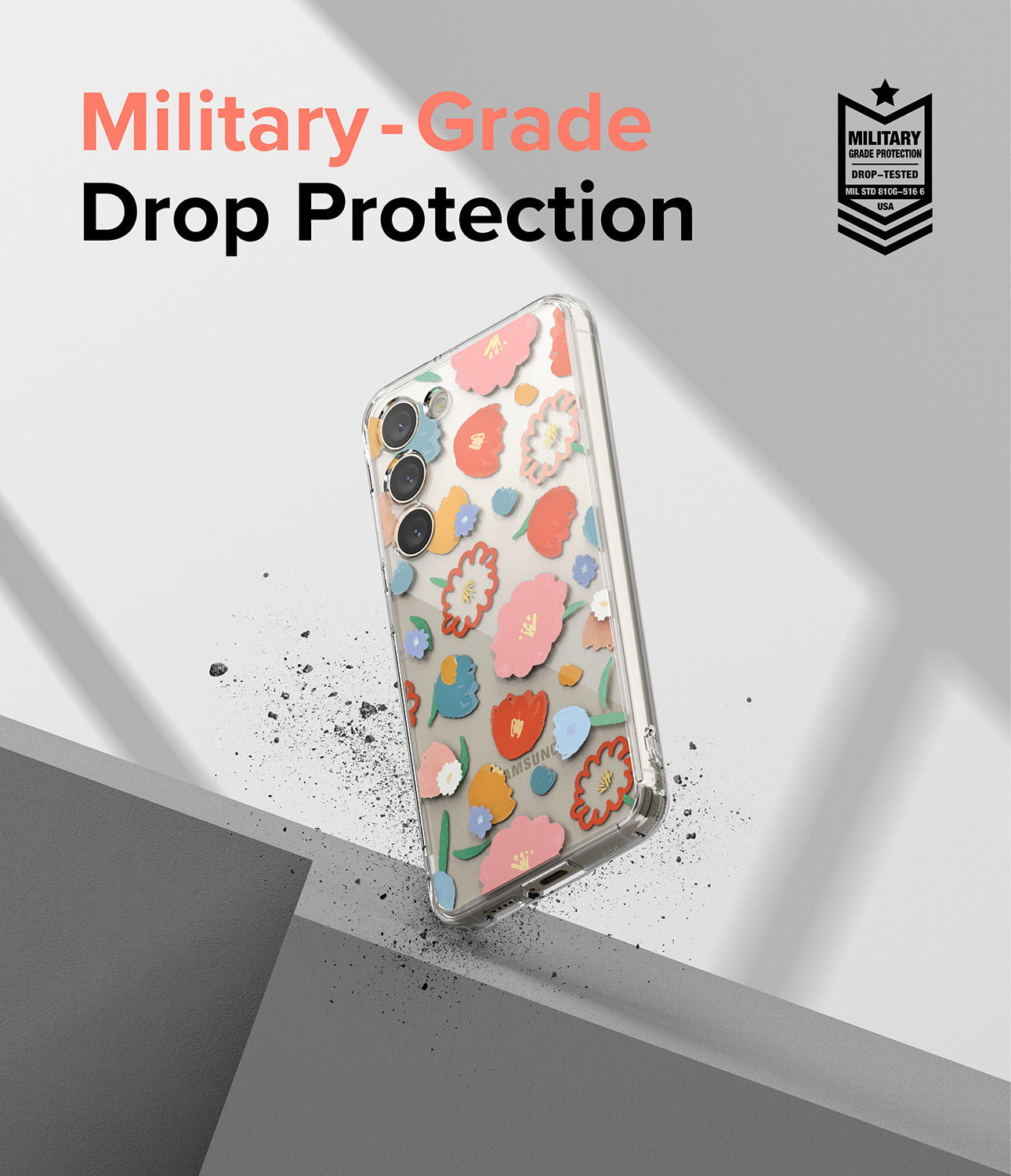 Galaxy S23 Plus Case | Fusion Design Floral - Military-Grade Drop Proteciton.