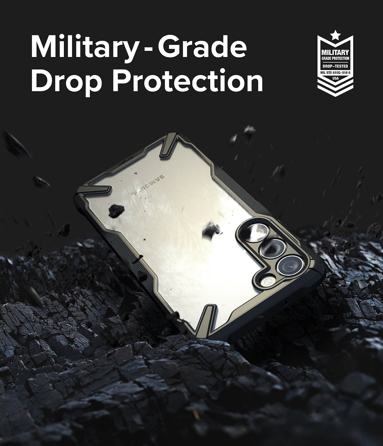 Galaxy S23 Plus Case | Fusion-X - Black- Military-Grade Drop Protection.