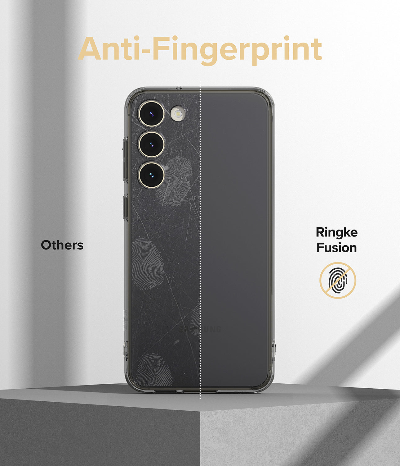 Galaxy S23 Plus Case | Fusion Matte Smoke Black - Anti-Fingerprint.