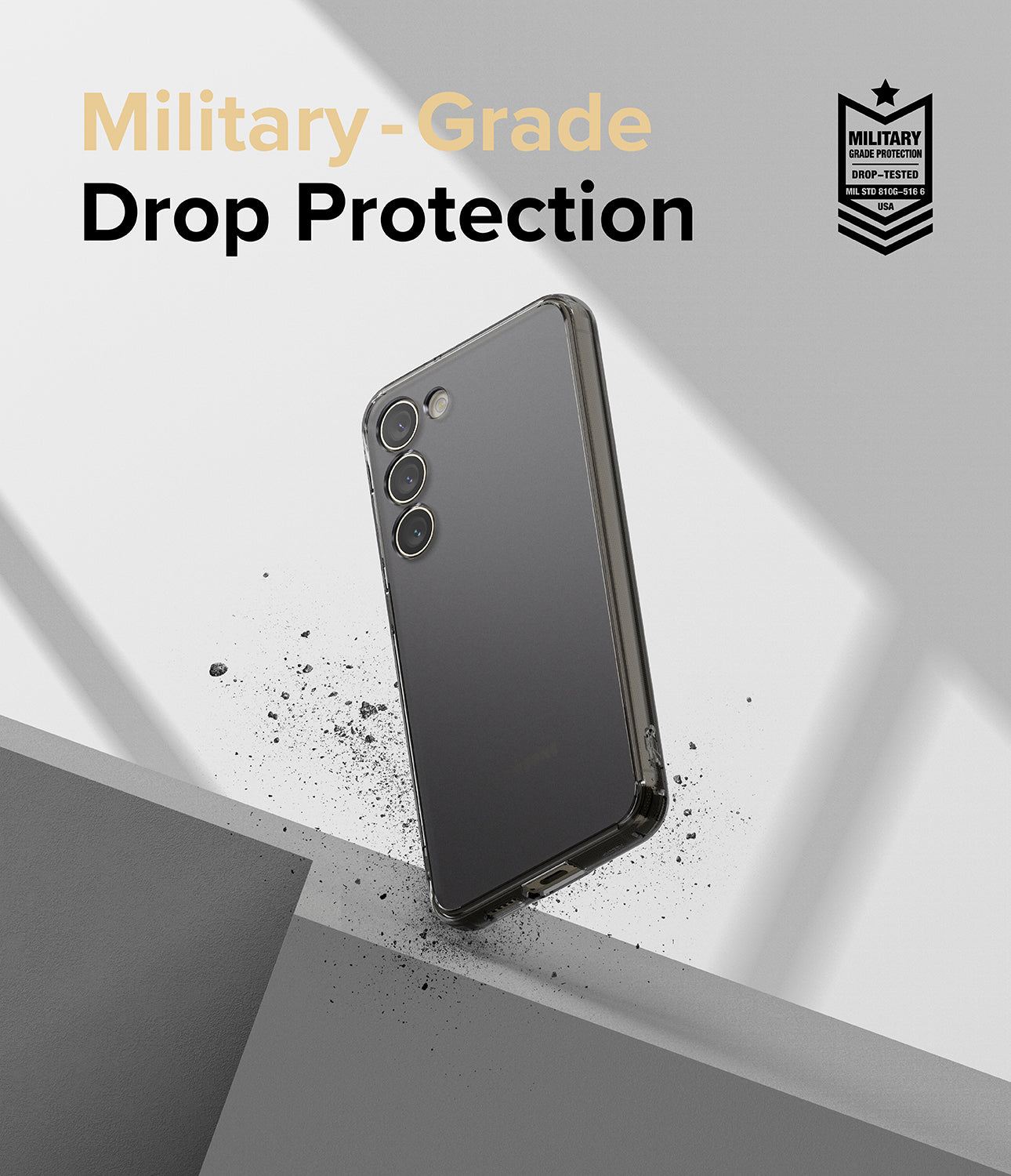 Galaxy S23 Plus Case | Fusion Matte Smoke Black - Military-Grade Drop Protection
