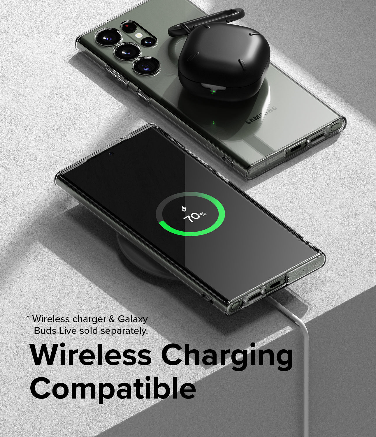 Galaxy S23 Ultra Case | Air Clear - Wireless Charging Compatible.
