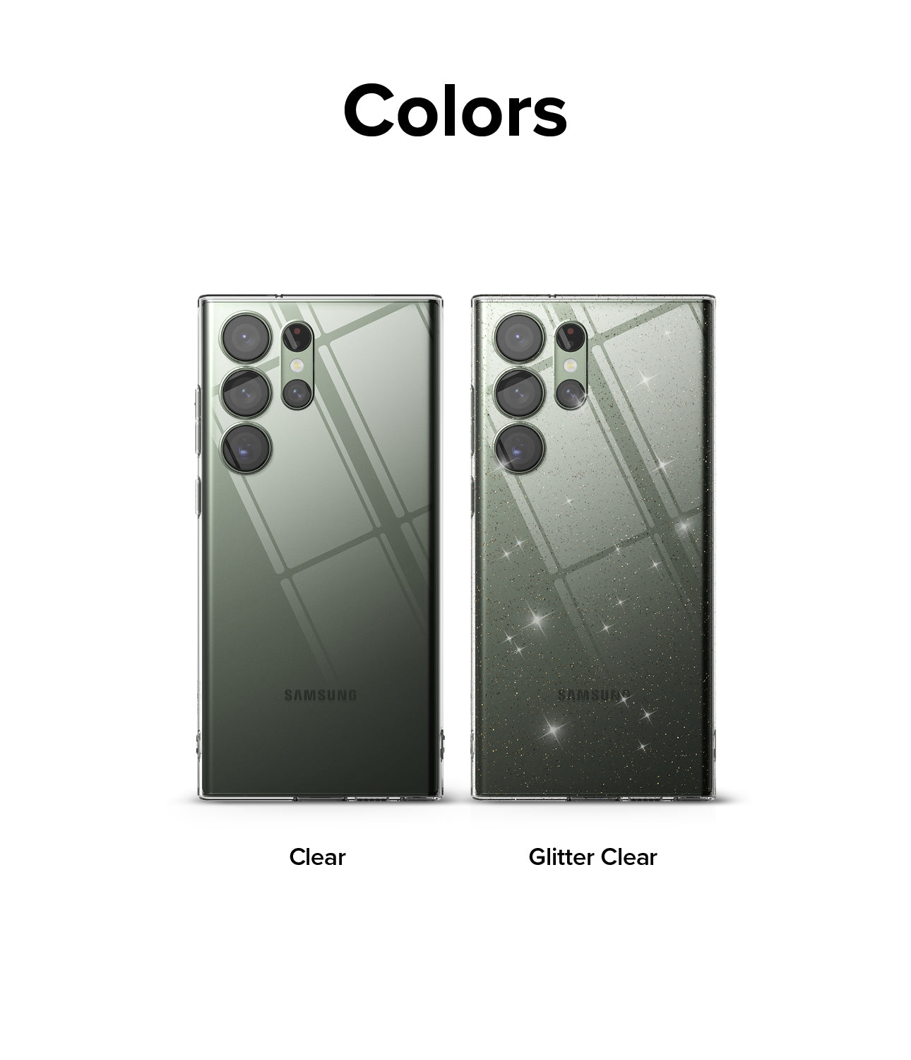 Galaxy S23 Ultra Case | Air Glitter Clear - Colors